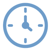 Light blue clock icon
